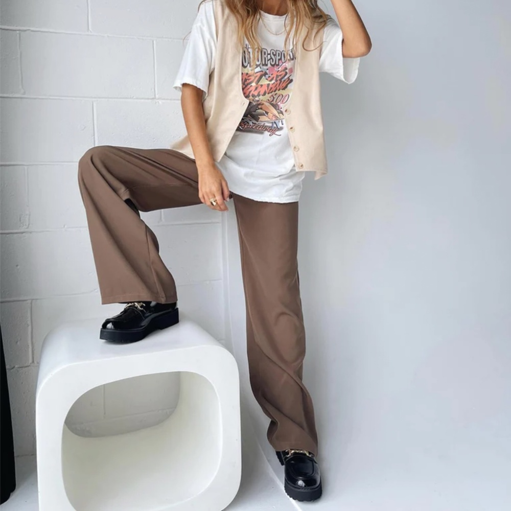 PRINCESS POLLY ARCHER PANTS BROWN